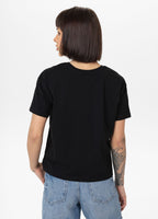 Women's T-Shirt Oversize HEART -  Black