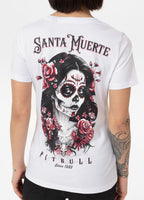 Women's T-Shirt SANTA MUERTE ROSE - White
