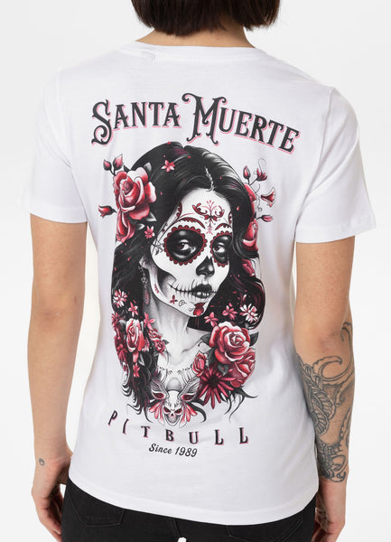 Women's T-Shirt SANTA MUERTE ROSE - White