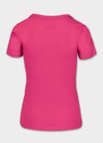 Women's T-Shirt SUNGLASSES DOG - Raspberry