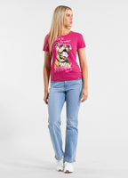Women's T-Shirt SUNGLASSES DOG - Raspberry