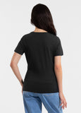 Women's T-Shirt SUNGLASSES DOG - Black