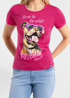 Women's T-Shirt SUNGLASSES DOG - Raspberry