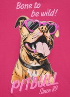 Women's T-Shirt SUNGLASSES DOG - Raspberry