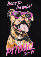 Women's T-Shirt SUNGLASSES DOG - Black