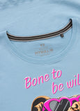 Women's T-Shirt SUNGLASSES DOG - Light blue