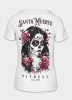 Women's T-Shirt SANTA MUERTE ROSE - White