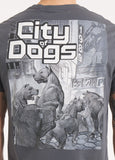 Men's T-Shirt CITY OF DOGS - Graphite