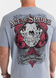 Men's T-Shirt Denim Washed ACE OF SPADES II - Blue