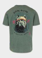 Men's T-Shirt Denim Washed MT. FUJI - Sage green