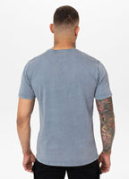 Men's T-Shirt Denim Washed OPEN BEACH - Light blue