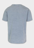 Men's T-Shirt Denim Washed OPEN BEACH - Light blue