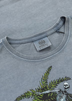 Men's T-Shirt Denim Washed OPEN BEACH - Light blue