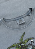 Men's T-Shirt Denim Washed OPEN BEACH - Light blue