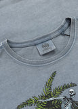 Men's T-Shirt Denim Washed OPEN BEACH - Light blue