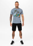Men's T-Shirt Denim Washed OPEN BEACH - Light blue