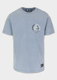 Men's T-Shirt Denim Washed PLANET SURF - Light blue