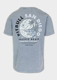 Men's T-Shirt Denim Washed PLANET SURF - Light blue