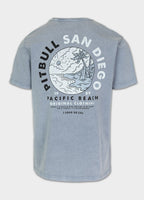 Men's T-Shirt Denim Washed PLANET SURF - Light blue