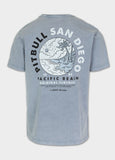 Men's T-Shirt Denim Washed PLANET SURF - Light blue