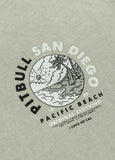 Men's T-Shirt Denim Washed PLANET SURF - Dusty Salvia
