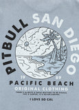 Men's T-Shirt Denim Washed PLANET SURF - Light blue