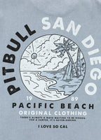 Men's T-Shirt Denim Washed PLANET SURF - Light blue