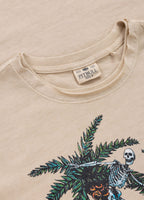 Men's T-Shirt Denim Washed Raw OPEN BEACH - Light sand