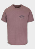 Men's T-Shirt Denim Washed Raw PACIFIC - Dusty burgundy