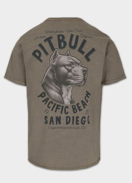 Men's T-Shirt Denim Washed Raw PACIFIC - Taupe
