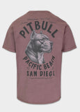 Men's T-Shirt Denim Washed Raw PACIFIC - Dusty burgundy