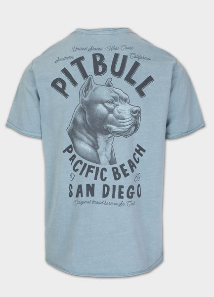 Men's T-Shirt Denim Washed Raw PACIFIC - Light blue