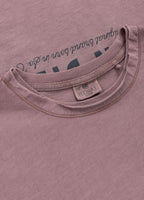 Men's T-Shirt Denim Washed Raw PACIFIC - Dusty burgundy