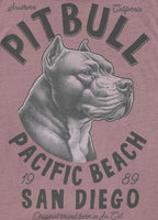 Men's T-Shirt Denim Washed Raw PACIFIC - Dusty burgundy
