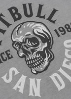 Men's T-Shirt Denim Washed Raw SKULL LOGO - Gray
