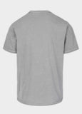 Men's T-Shirt Denim Washed Raw SKULL LOGO - Gray