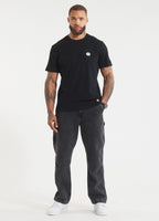 Men's T-Shirt Garment Washed SMALL LOGO - Black
