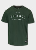 Men's T-Shirt Garment Washed USA CAL - Dark green
