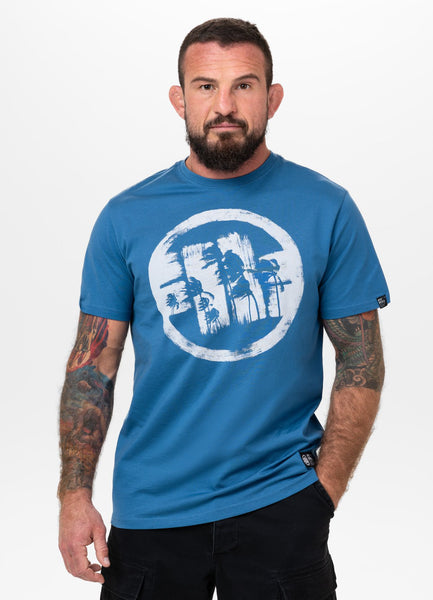 Men's T-Shirt LOGO PALMS - Shade blue