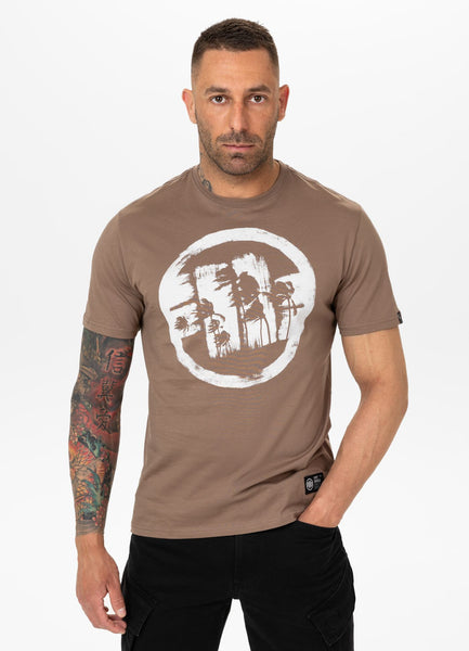 Men's T-Shirt LOGO PALMS - Brown