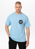 Men's T-Shirt Loose Fit GRAFFITI - Light blue