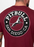 Men's T-Shirt SAN DIEGO CA BLACK - Burgundy