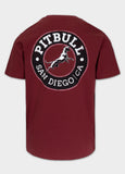 Men's T-Shirt SAN DIEGO CA BLACK - Burgundy