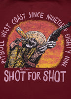 Men's T-Shirt SHOT FOR SHOT - Burgundy