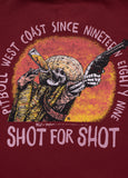 Men's T-Shirt SHOT FOR SHOT - Burgundy
