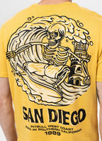 Men's T-Shirt SKULL SURF - Pale yellow