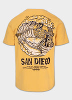Men's T-Shirt SKULL SURF - Pale yellow