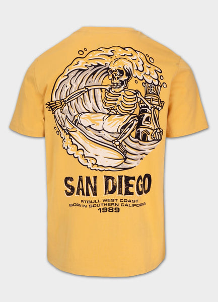 Men's T-Shirt SKULL SURF - Pale yellow