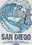 Men's T-Shirt SKULL SURF - Whitey blue