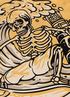 Men's T-Shirt SKULL SURF - Pale yellow